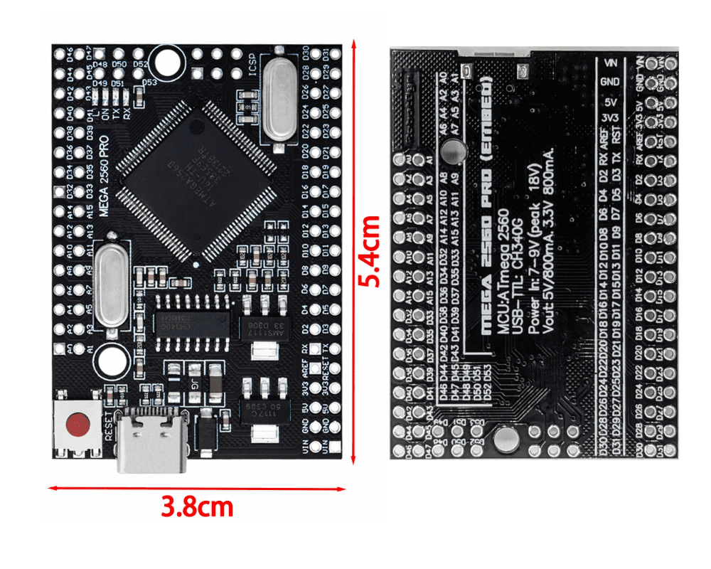 Tarjeta de desarrollo Arduino Mega2560-16AU Pro mini CH340G