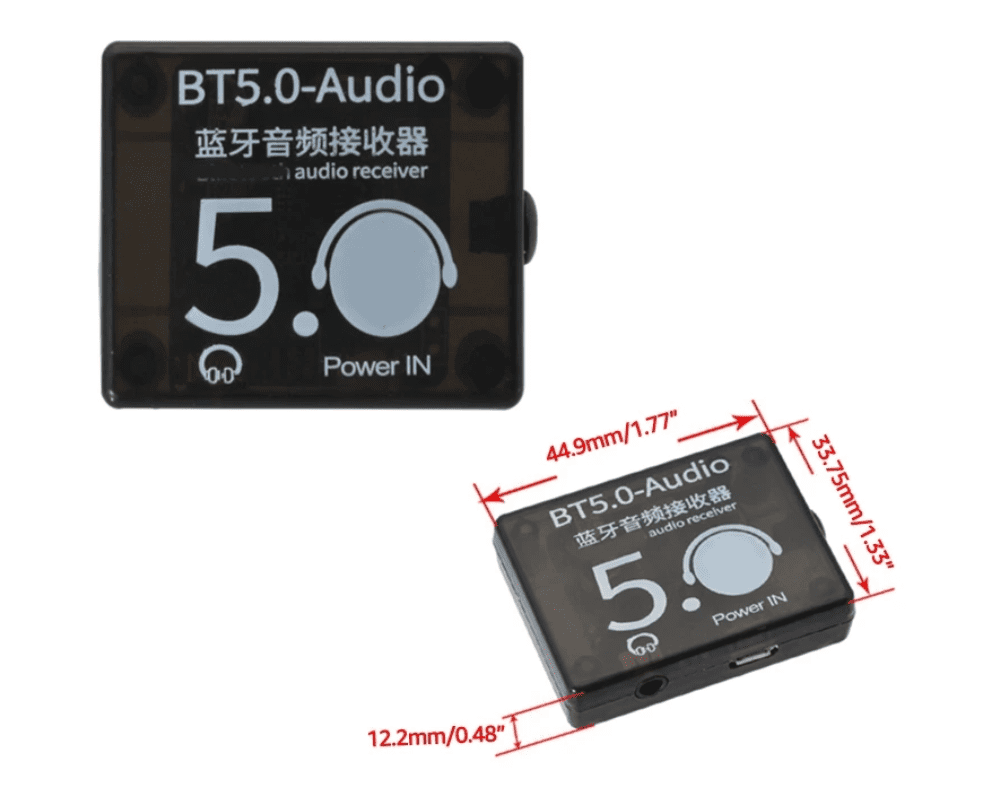 Modulo receptor de audio por bluetooth 5,0 con case VHM-314