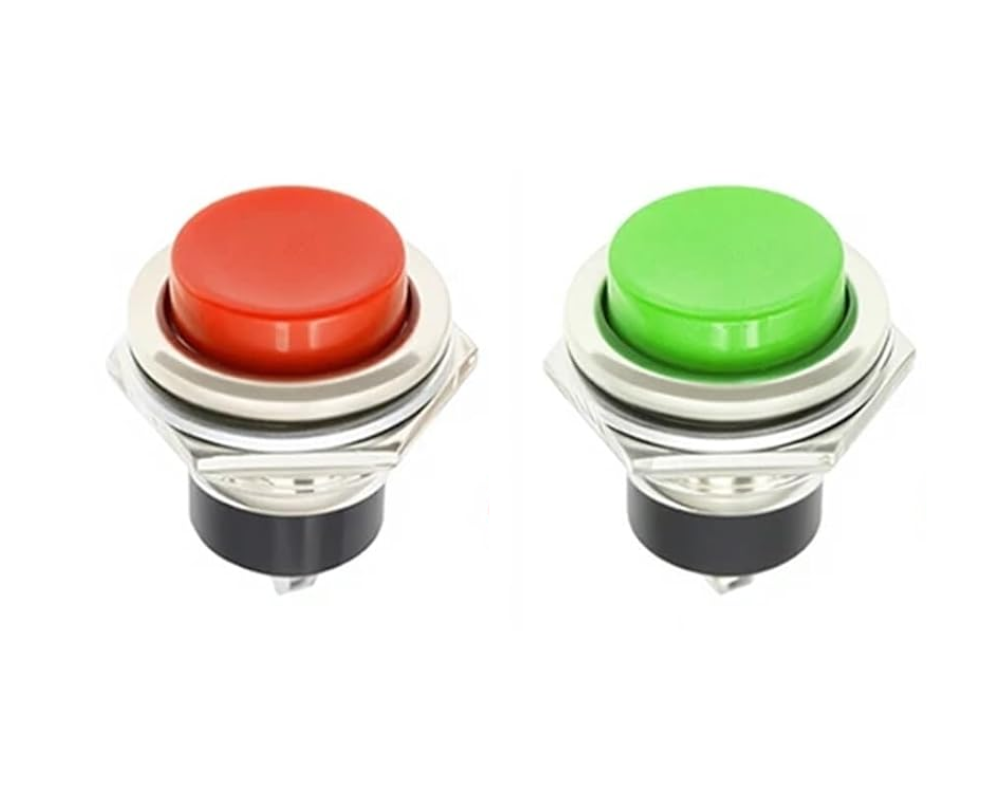 Botón pulsador NA 2 pines DS-212 16mm