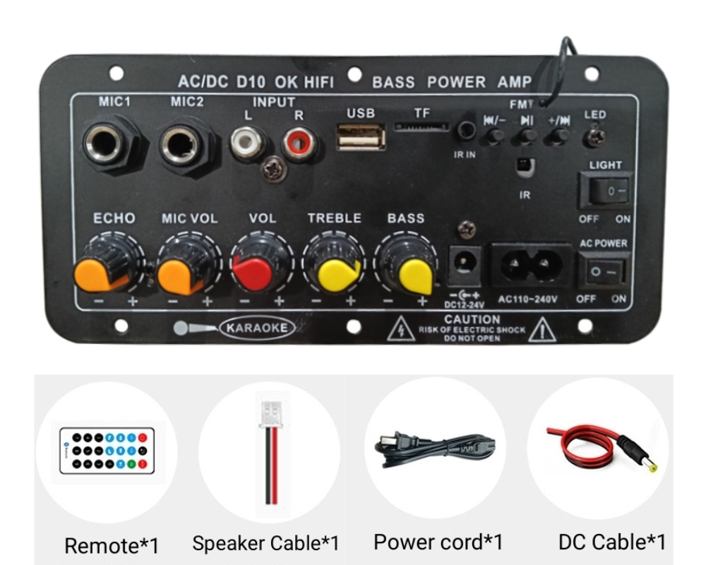 WOOPKER D10 FM MP3 Radio Bluetooth con amplificador de 120W